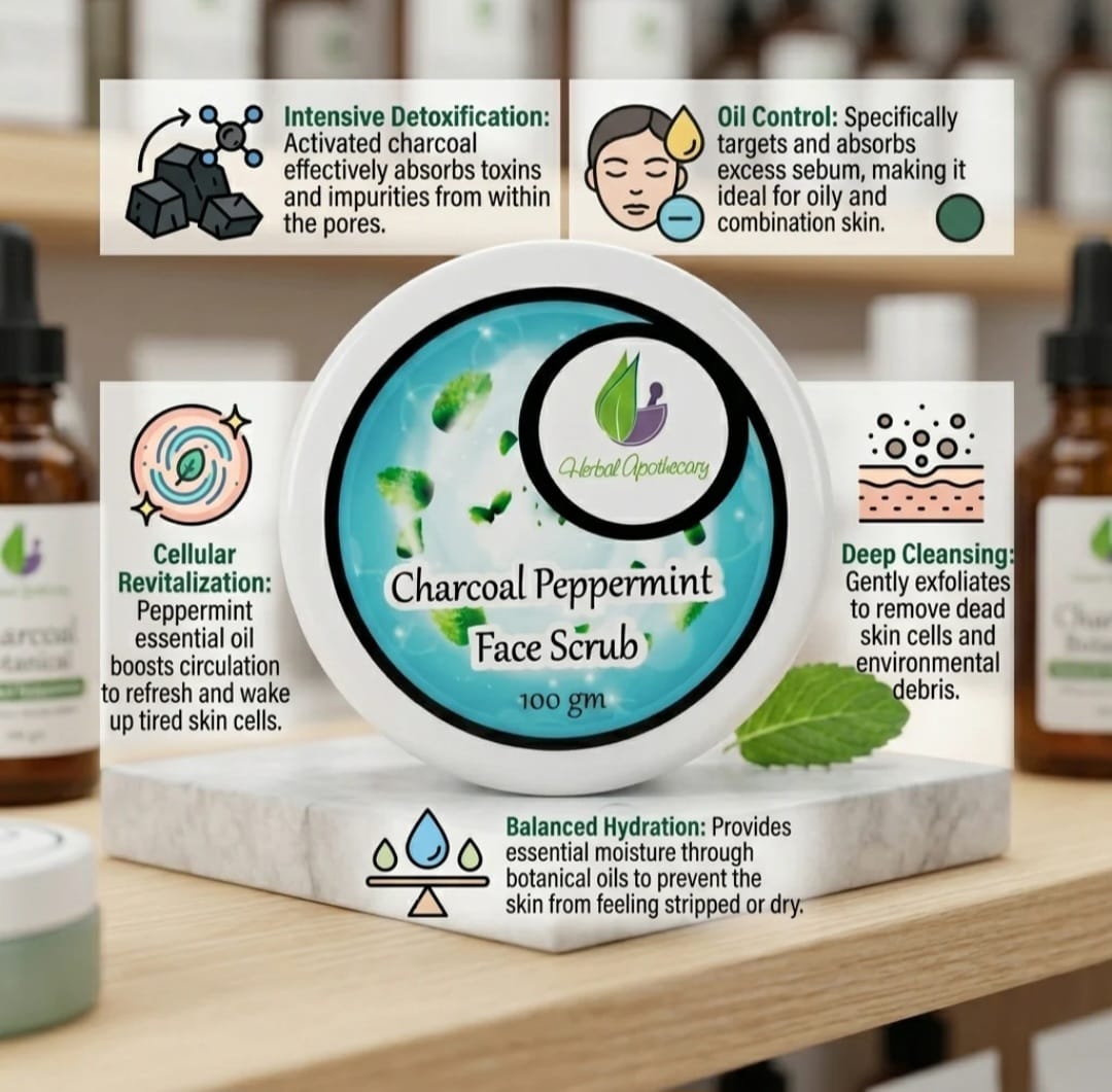 Charcoal & Peppermint Scrub-Mask 100gm