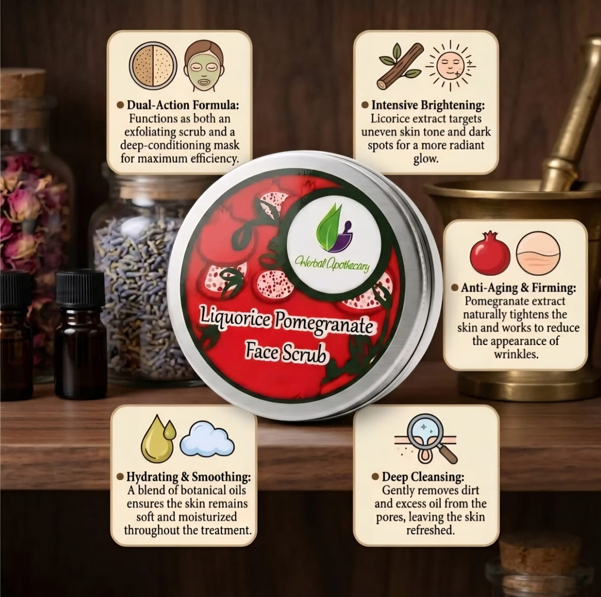 Pomegranate face scrub 100gm